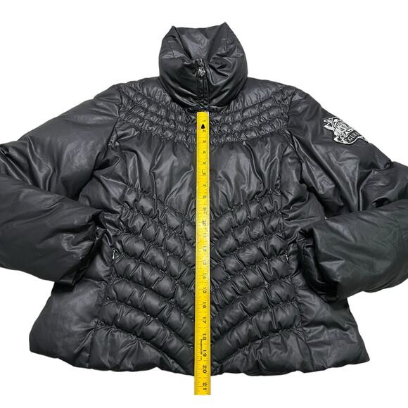 Vintage Y2K GUESS Down Filled Puffer Black Jacket - size L - Picture 7 of 9